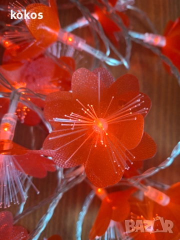 Многоцветни лампички червени цветя, снимка 2 - Декорация за дома - 51598357