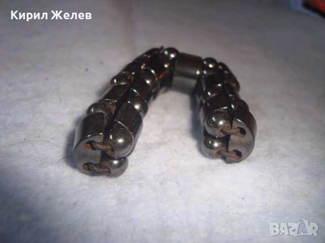 ХЕНД - МЕЙД ФЕШЪН АРТ ГРИВНА от КАМЪНИ МИНЕРАЛ МАГНЕТИТ ШЛИФОВАНИ и ПОЛИРАНИ 20698, снимка 6 - Гривни - 36353694