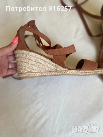 Кафеви сандали 41 номер, снимка 4 - Сандали - 51076925