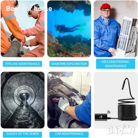 Ендоскоп безжичен WiFi Taope 3 и 5 метров, снимка 7 - Други инструменти - 38817611