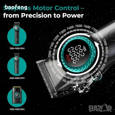 Нов 32 части VGR Stepless 4 в 1 за барбер / фризьори Професионален комплект машинки за подстригване , снимка 9 - Фризьорски принадлежности - 53525098