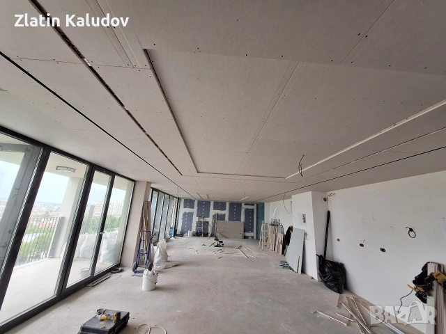 Монтаж на гипсокартон,шпакловка и боядисване