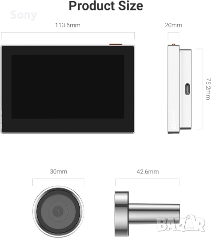Безжичен звънец с камера Ezviz HP2, 2MP, снимка 2 - IP камери - 52690000