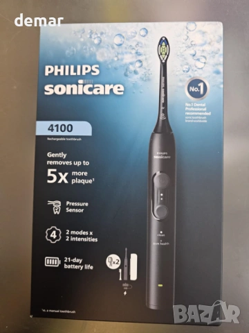 Електрическа четка за зъби Philips Sonicare серия 4000,черна,HX4044/52, снимка 10 - Други - 53706191