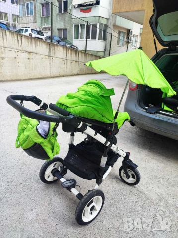 Бебешка количка Adbor Zarra 3in1 зелена, снимка 2 - Детски колички - 52930863