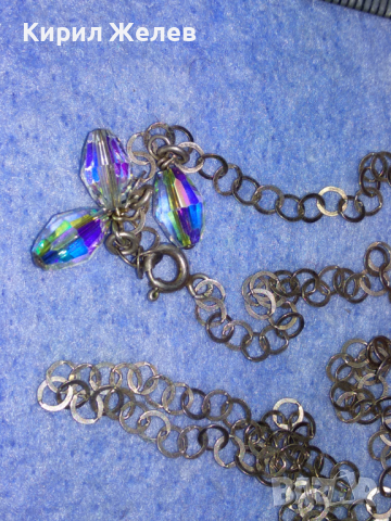 НЕЖНО СРЕБЪРНО КОЛИЕ СРЕБРО 925 с ЮВЕЛИРНО ФАСЕТИРАНИ БЛЕСТЯЩИ КРИСТАЛИ 42040, снимка 13 - Колиета, медальони, синджири - 44690692