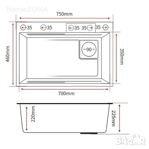 Мивка за кухня Spark 6A, водопад и Smart смесител, снимка 4 - Мивки - 49445936