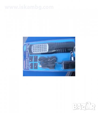 АКУМУЛАТОРНА LED РАБОТНА ЛАМПА С 35 ДИОДА И ЗАРЯДНО НА 12V И 220V - код 2035, снимка 2 - Други инструменти - 34117501