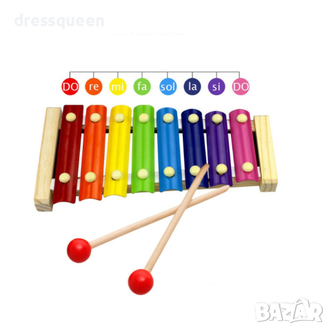 3538 Цветен дървен детски ксилофон с две чукчета, снимка 7 - Други - 44793540