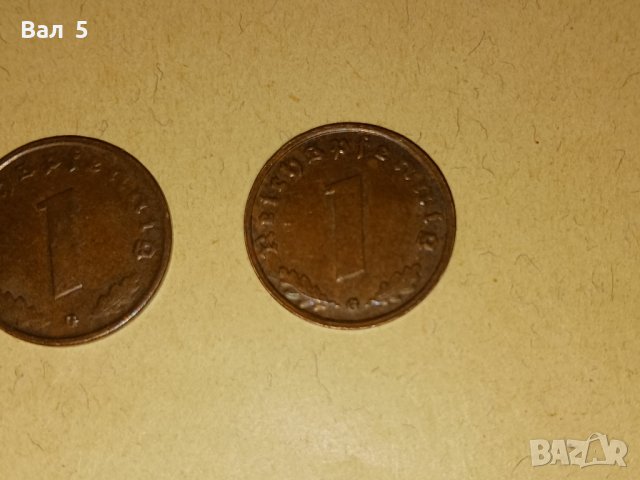 1 пфениг 1937 , 1938 и 1939 г . Германия , Трети райх - 3 бр, снимка 8 - Нумизматика и бонистика - 42597577