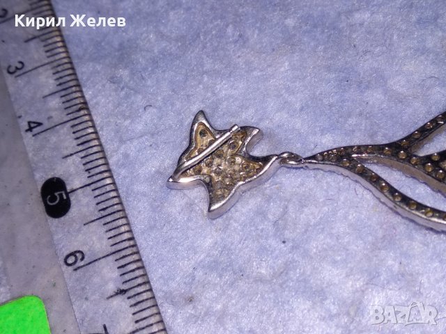 ПРЕКРАСНА СКЪПОЦЕННА СРЕБЪРНА ОБЕЦА РОДИРАНО СРЕБРО 925 ПОДХОДЯЩА и за АРТ ВИСУЛКА / МЕДАЛЬОН 19283, снимка 15 - Обеци - 40532488