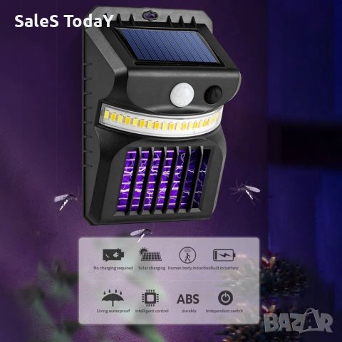 Лампа против насекоми/ комари, Соларна LED лампа, снимка 2 - Соларни лампи - 40998310