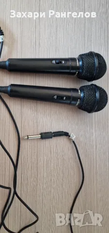 🎤 Комплект от 2 кабелни динамични МИКРОФОНА – работещи, снимка 2 - Микрофони - 56129413