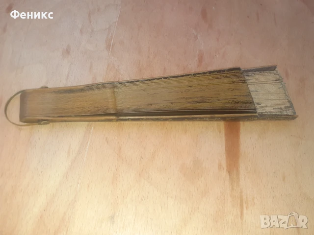 Старо дамско ветрило 19 век дърво и коприна ръчно рисувано, снимка 11 - Антикварни и старинни предмети - 51252468