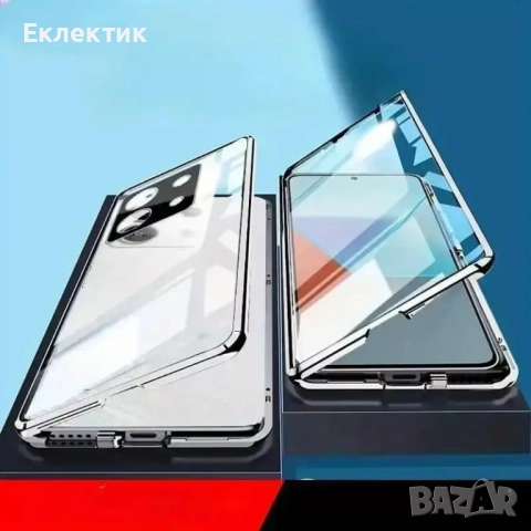 Метален магнитен двустранен стъклен калъф за телефон Xiaomi Redmi Note 10 Pro, снимка 9 - Калъфи, кейсове - 51767282