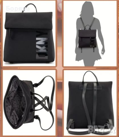 DKNY нова с етикет дамска раница неопрен, снимка 2 - Раници - 51285086