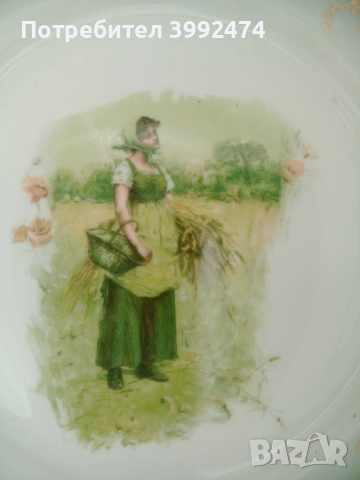 Чиния за стена, от Бавария, снимка 2 - Антикварни и старинни предмети - 51450656