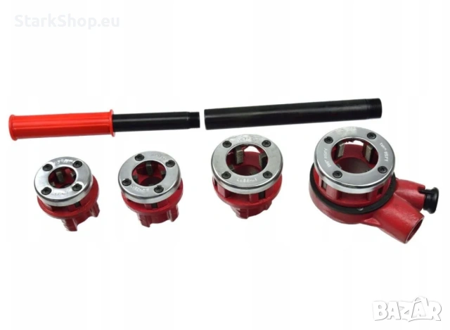 Комплект винторезка с 4 глави – 1/2″, 3/4″, 1″, 11/4″ HAWEK, снимка 3 - Други инструменти - 53866684