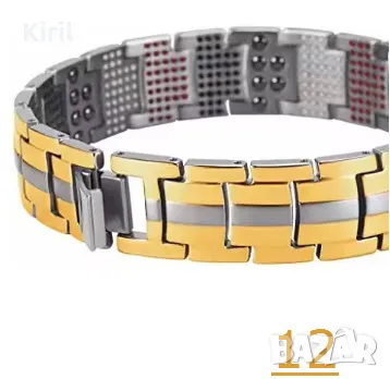 Титаниева магнитна гривна за високо кръвно от неръждаема стомана, снимка 7 - Гривни - 27512253