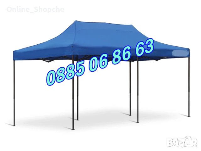 Градинска сгъваема шатра 3х3м, 3х4.5м,3х6м, страници, платнище, покрив, снимка 8 - Градински мебели, декорация  - 51235037