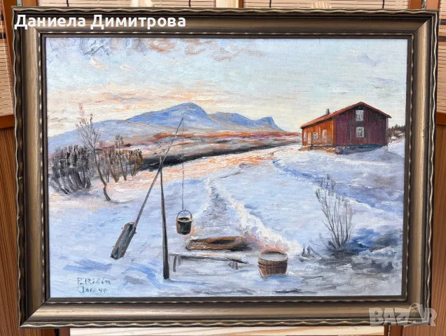 Картина на платно - зимен пейзаж