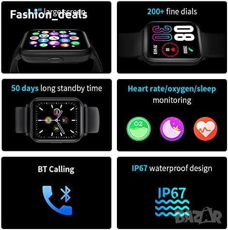 Нов Водоустойчив Смарт часовник Фитнес тракер Мъже Жени iOS Android Подарък, снимка 6 - Смарт гривни - 42229262