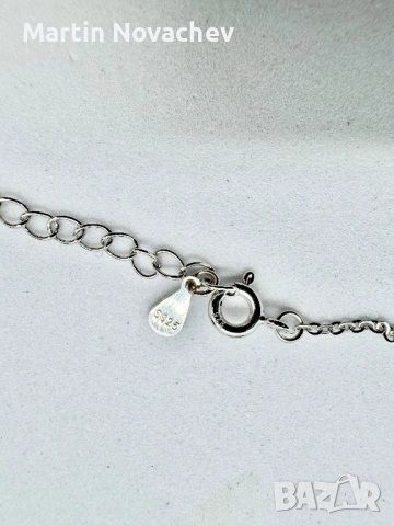 Сребърно колие с мойсанит (Диамант) 0.5 карата, снимка 10 - Колиета, медальони, синджири - 53612439