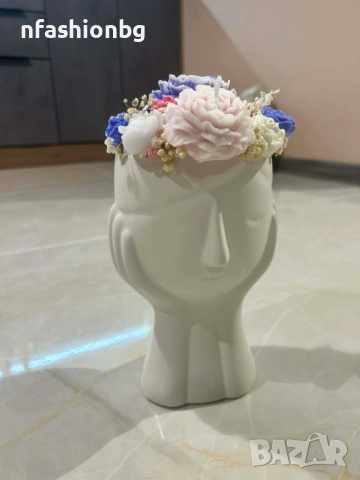 Букет от соеви свещи „Цветна фея“, снимка 2 - Декорация за дома - 53312922