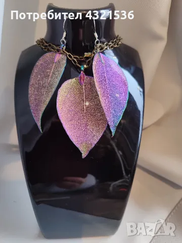 Комплект обеци и колие , снимка 2 - Колиета, медальони, синджири - 48252017