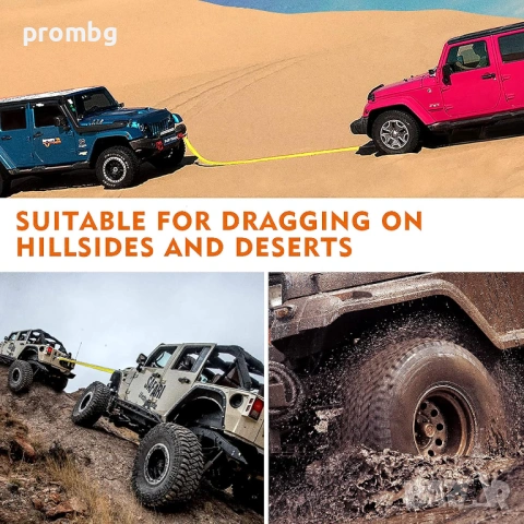 здраво въже за теглене, 9 т, 5м, 2 куки, ръкавици, светлоотразително, снимка 9 - Аксесоари и консумативи - 35566385