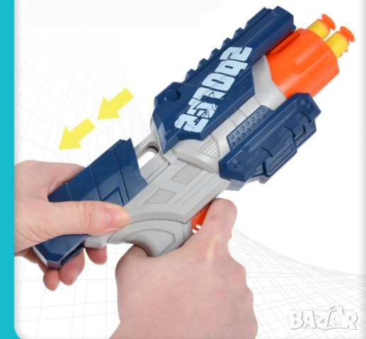   Детска играчка пистолет с меки патрони  
