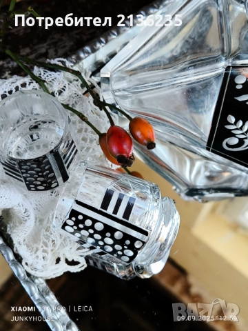 кристална гарафа и чаши Karel Palda , снимка 6 - Антикварни и старинни предмети - 51706681