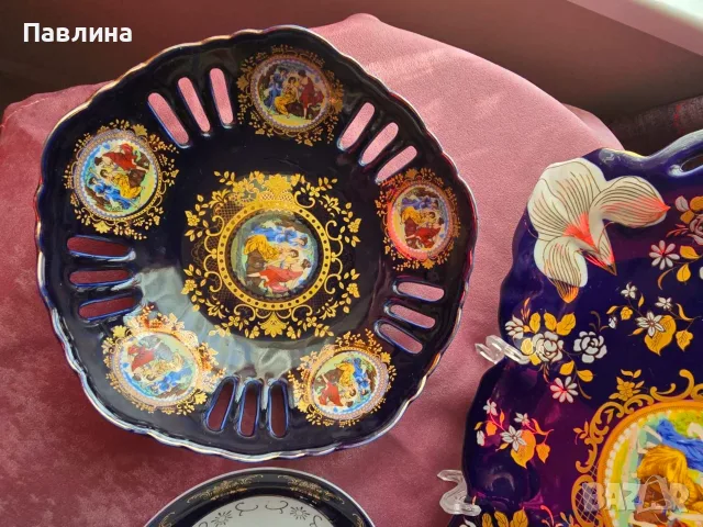 Порцеланови чинии с Трите  грации, снимка 12 - Чинии - 54379760