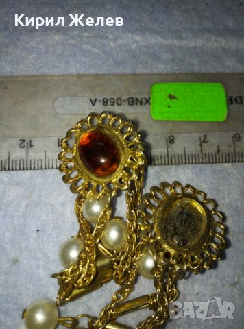 СТАРИ АЖУРНИ ЕФЕКТНИ ПОЗЛАТЕНИ ВИНТИДЖ - АРТ ОБЕЦИ 38460, снимка 14 - Обеци - 42055878