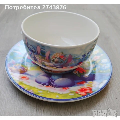 Детски порцеланов комплект от три части - Stitch , снимка 5 - Сервизи - 50499089