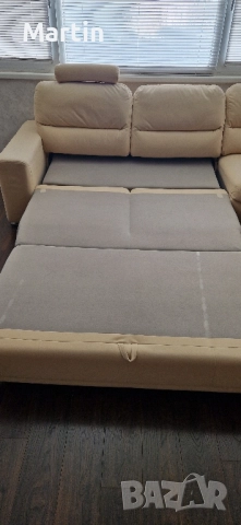 Ъглов диван със спален механизъм., снимка 8 - Дивани и мека мебел - 52422183