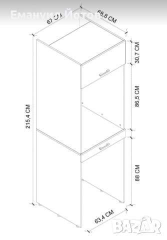 Шкаф за пералня и сушилня , снимка 4 - Шкафове - 52393913