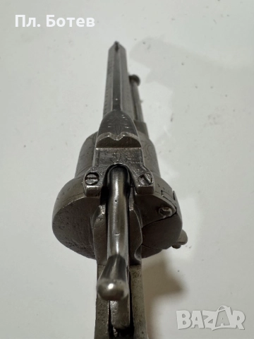 Стар щифтов револвер, пистолет, снимка 8 - Антикварни и старинни предмети - 52817475