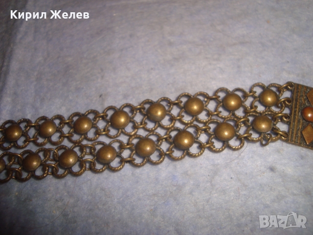 19 ВЕК ВЪЗРОЖДЕНСКА БРОНЗОВА ЕТНОГРАФСКА ГРИВНА РЪЧНА МАЙСТОРСКА СТАРА ИЗРАБОТКА НАКИТ УНИКАТ 27123, снимка 12 - Антикварни и старинни предмети - 36060617