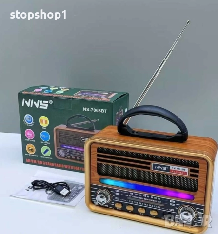 Bluetooth Vintage Радио с USB,Радио,Карта , снимка 3 - Bluetooth тонколони - 52630310