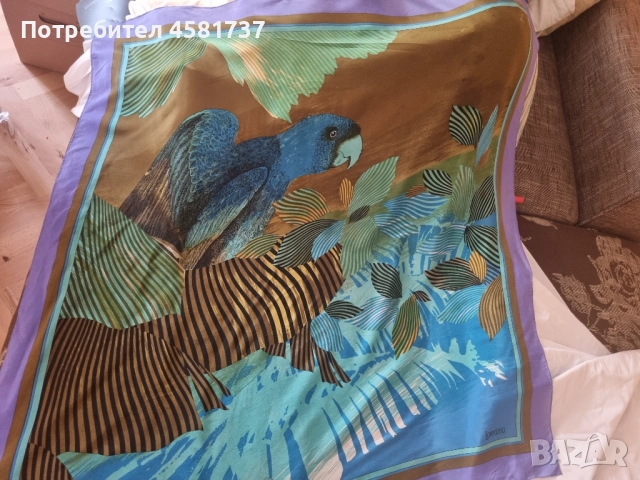Красив шал с екзотичен десен папагал Loredano, снимка 9 - Шалове - 51977333