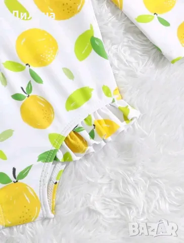 детски цял бански с шапка на лимони , снимка 3 - Детско бельо и бански  - 50310547
