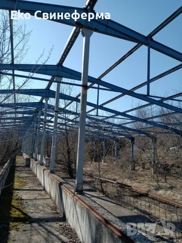 Метално хале(конструкция)76м х 23м. Монтана.60бр.колони(подпори)20бр.ферми.Кота било 4,90м. 90лв/м2, снимка 4 - За селскостопански - 49416974