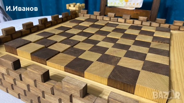 ШАХ дървен, ръчна изработка, снимка 11 - Шах и табла - 52456993