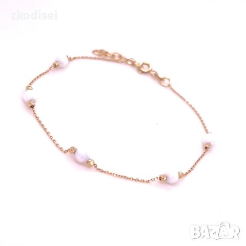 Златна дамска гривна 1,23гр. 20,0см. 14кр. проба:585 модел:34382-3, снимка 2 - Гривни - 51976371