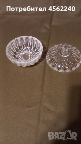 Кристална купа с капак, снимка 2 - Декорация за дома - 51601552