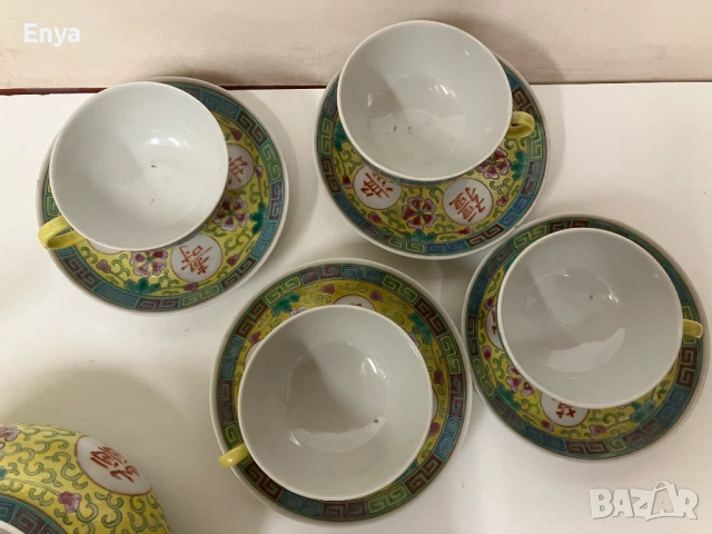 Сервиз за чай, порцеланов, китайски, оригинален - 17 части - НОВ!, снимка 10 - Антикварни и старинни предмети - 53476733