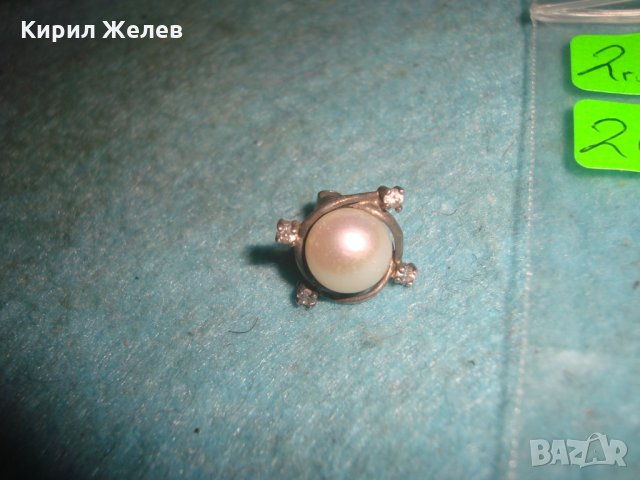 СКЪПОЦЕННА АРТ ДЕКО ПЕРЛЕНА СРЕБЪРНА ОБЕЦА ОКСИДИРАНО СРЕБРО 925 с ЕСТЕСТВЕНА ПЕРЛА и ЦИРКОНИ 25699, снимка 4 - Обеци - 35820501