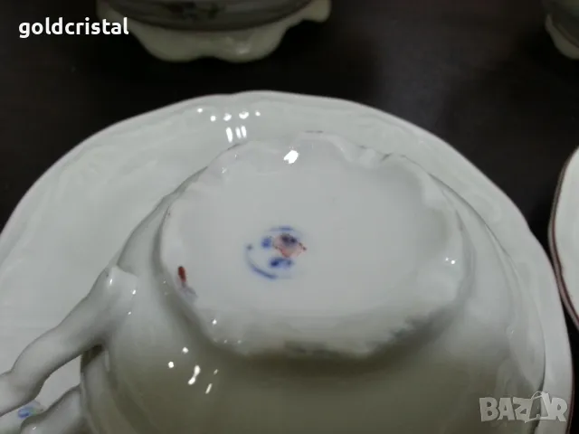 Стар български порцелан чаши за чай чайник захарница латиера , снимка 7 - Антикварни и старинни предмети - 47570817