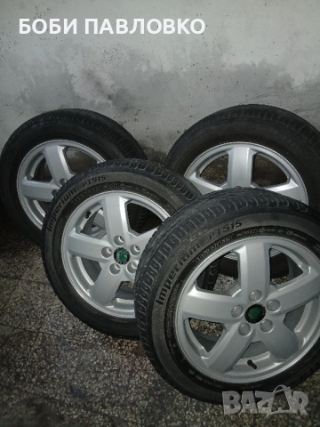 лети джанти с летни гуми 15цола 5×100 57.1ц.о. шкода 
